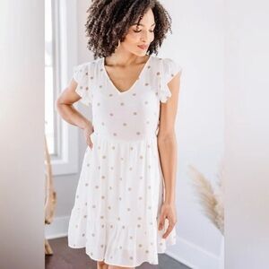 ❄️ Cato | Polka Dot Flutter Swing Dress Various Sizes Available